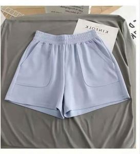 Women's <b>High</b> Elastic <b>Waist</b> Washed Quick Dry Breathable Solid Knitted Polyester/Nylon Sports Shorts Beach <b>Hot</b> <b>Pants</b> Fashion - Product Image 4