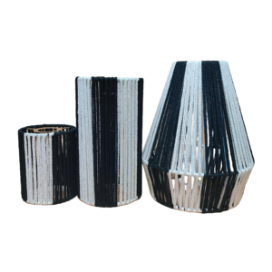 Abat-jour en corde tressée fait main multicolore, accessoire DIY pour la décoration de la maison, des hôtels, des mariages, des fêtes et des célébrations, lampe de table - Product Image 6