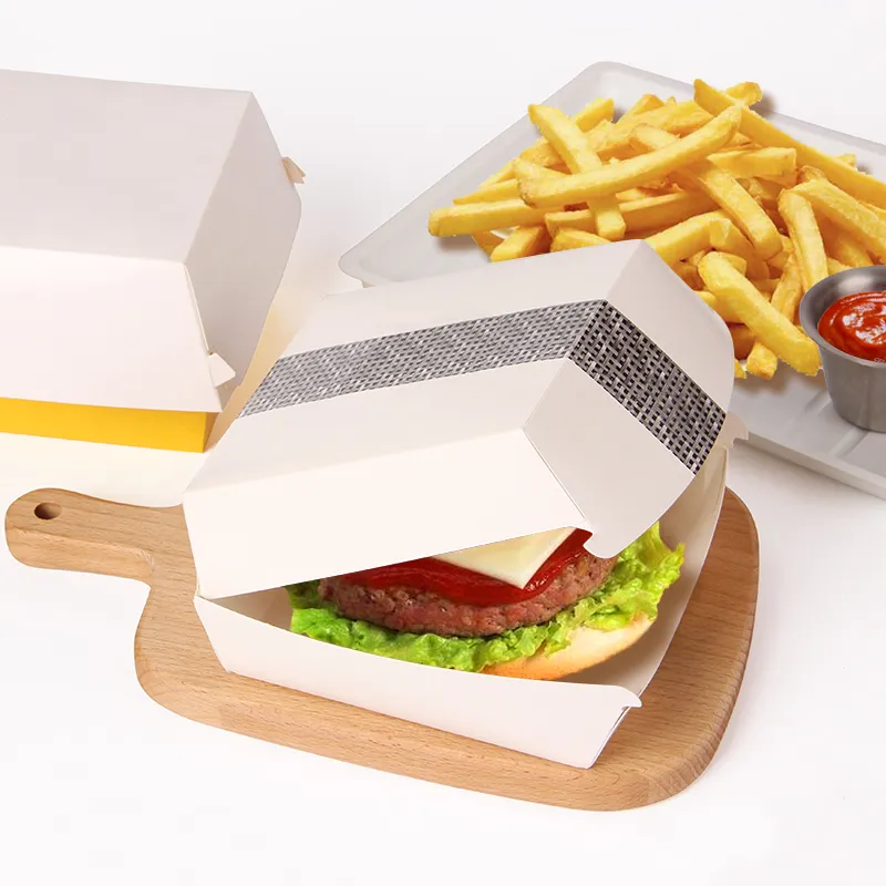 Stampati personalizzati Scatole di Hamburger Usa E Getta Burger Imballaggio
