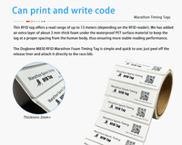 Étiquette en mousse DogBone M830 RFID Marathon avec cartes de contrôle d'accès incrustées pour solutions de chronométrage de course