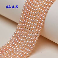 4-5mm 4A a forma di riso mini perle perle rosa perline per perle d'acqua dolce perline