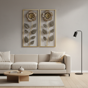 Decorazione Murale in Metallo all'Ingrosso Economica 28.58*2.54*76.2CM Oro Antico S/2 Decorazione Murale Rettangolare in Metallo per Stanza <span class=keywords><strong>Classica</strong></span> - Product Image 4