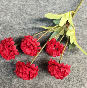 Lot de 5 mini-boules de chrysanthèmes en soie artificielle – Fleurs artisanales écologiques pour Thanksgiving et mariages - Product Image 4