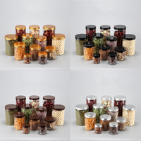 Vente en gros de qualité alimentaire 1Oz 2 Oz 3Oz 4 Oz 8 Oz 15G 30G 80G 120G 250G Pot en plastique cosmétique PET vide transparent avec bouchon à vis en plastique