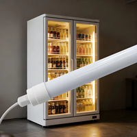 Éclairage Huazhong : Lampe LED commerciale de haute qualité pour congélateur, IP67, linéaire T8 à extrémité unique, pour vitrine de supermarché, garantie 2 ans