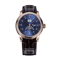 Haute qualité vintage 316L acier inoxydable mouette verre saphir phase de lune mécanique mouvement automatique montre homme à vendre