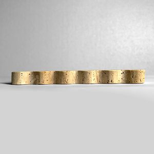 Plato de Almacenamiento Decorativo de Piedra Natural de Travertino Ecológico <span class=keywords><strong>con</strong></span> Borde Festoneado para Apartamento, Hogar, Hotel y Villa - Product Image 4