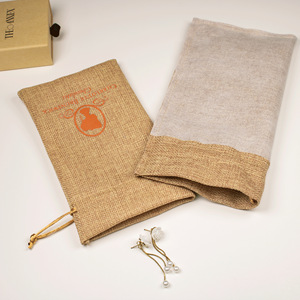 Bolsas de Regalo Ecológicas de Yute y Lino con Cordón, para Dulces, Joyería y Viajes, Nuevo Diseño - Product Image 5