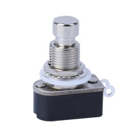 רגעי 12.2Mm Off-(על) חשמלי דוושת Pcb רך מגע גיטרה אפקטים Spst לחצן Stomp רגל גיטרה דוושת מתג