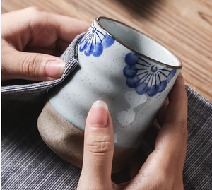 Japanische Art Vintage Keramik Kaffeetassen Sushi <span class=keywords><strong>Hand</strong></span> gezeichnete Trinkbecher 220ml - Product Image 2