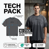 T-shirt personnalisé 280 GSM écologique à séchage rapide, dégradé, effet délavé minéral, pour homme, avec rivets étoiles, broderie textile et bords effilochés coupés à la main