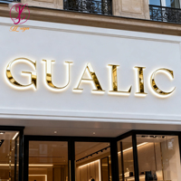 Lettres 3D LED personnalisées rétroéclairées pour enseignes extérieures de magasins, enseignes de façade de bâtiment, logo de magasin, enseigne publicitaire pour entreprises