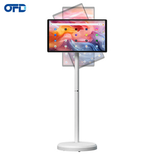 Téléviseur intelligent portable de 21,5 pouces avec écran tactile Android 15, moniteur avec support, écran publicitaire roulant pour la maison/le camping/le cinéma 21,5 - Product Image 1