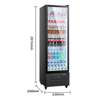 Réfrigérateur avec Porte Verrouillable, Vitrine Commerciale pour Coca-Cola, Équipement de Réfrigération pour Supermarché
