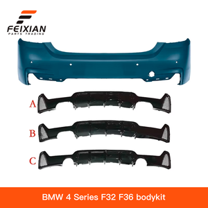 Kit Carrozzeria Completo Modificato M4 MT per <span class=keywords><strong>BMW</strong></span> Serie 4 F32 F36 2013-2020, Paraurti Anteriore e Posteriore - Product Image 3