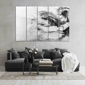 Abstract Gray Smoke <b>Canvas</b> Print: Modern Minimalist <b>Wall</b> Art,SET OF 5 <b>CANVAS</b> - Product Image 3