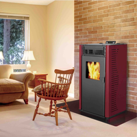 Fourneau à granulés de bois de style européen 9 kW, nouvelle version améliorée, fourneau à granulés portable, chauffage à granulés de bois pour la maison