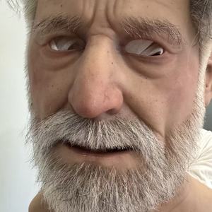 Maschera Realistica da Anziano in Silicone con <span class=keywords><strong>Capelli</strong></span> e Barba Oggetti di Scena Cinematografici Maschera di Halloween di Alta Qualità Trucco da Ballo per Crossdresser - Product Image 5