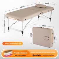 Table de massage pliante en acier inoxydable, portable, pour usage domestique, thérapie, médecine traditionnelle chinoise, soins de santé