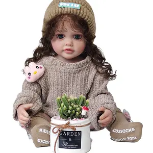 Hot Selling Customized Vinyl Baby Long-hair Realistic New Born Reborn Dolls for Kids