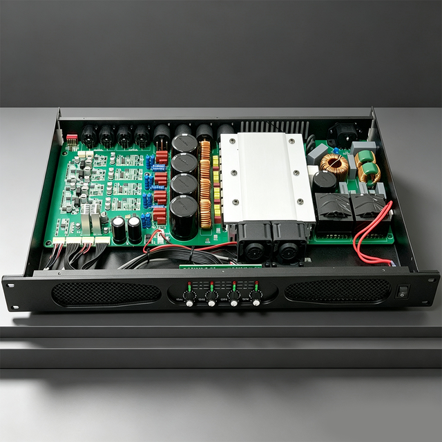 1U Slim 4 Channel Digital PowerAmplifier Multi Zone Commercial AudioAmplifier for Hotel School