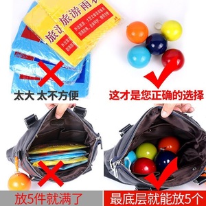 Raincoat Ball Portable Compressed Rainwear For Travel Adult Poncho Set - Product Image 4