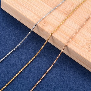 Collier fin torsadé en acier inoxydable, chaîne serpent carrée, accessoires de bijoux pour femmes et hommes, ras-du-cou, cadeau DIY - Product Image 4