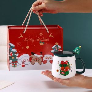 Taza de Cerámica de Alta Calidad con Diseño Navideño de Santa Claus, Impresa con Serigrafía, Linda, Hecha a Mano, Apta para Microondas, Reutilizable, 400 ml, Caja de Regalo - Product Image 1
