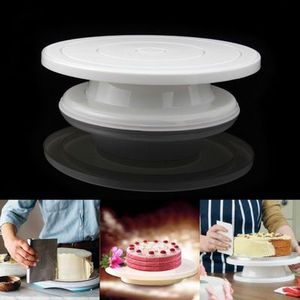 Pastel de plástico placa giratoria Anti-skid ronda soporte decoración de mesa de cocina Pan herramienta para hornear pan - Product Image 3