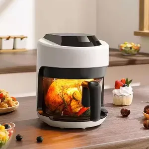 Haushalt Küchenutensilien intelligenter Luftfritteuse digitaler Anzeige heißluft visueller Ofen 2,5 L Ölfreier Luftfritteuse