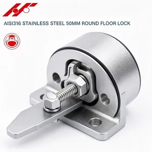 Hydro Marine Yacht Stainless Steel <b>Hose</b> Floor Buckle Hatch Latch Flush Turning Lift Handle and Ring Turning <b>Lock</b> Hardware Access - Product Image 3