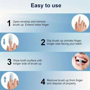 Disposable Wipe Oral Finger Brush Up Disposable Finger Toothbrush Adult <b>Teeth</b> Whitening Strips Gentle <b>Teeth</b> <b>Cleaning</b> <b>Tools</b> - Product Image 5