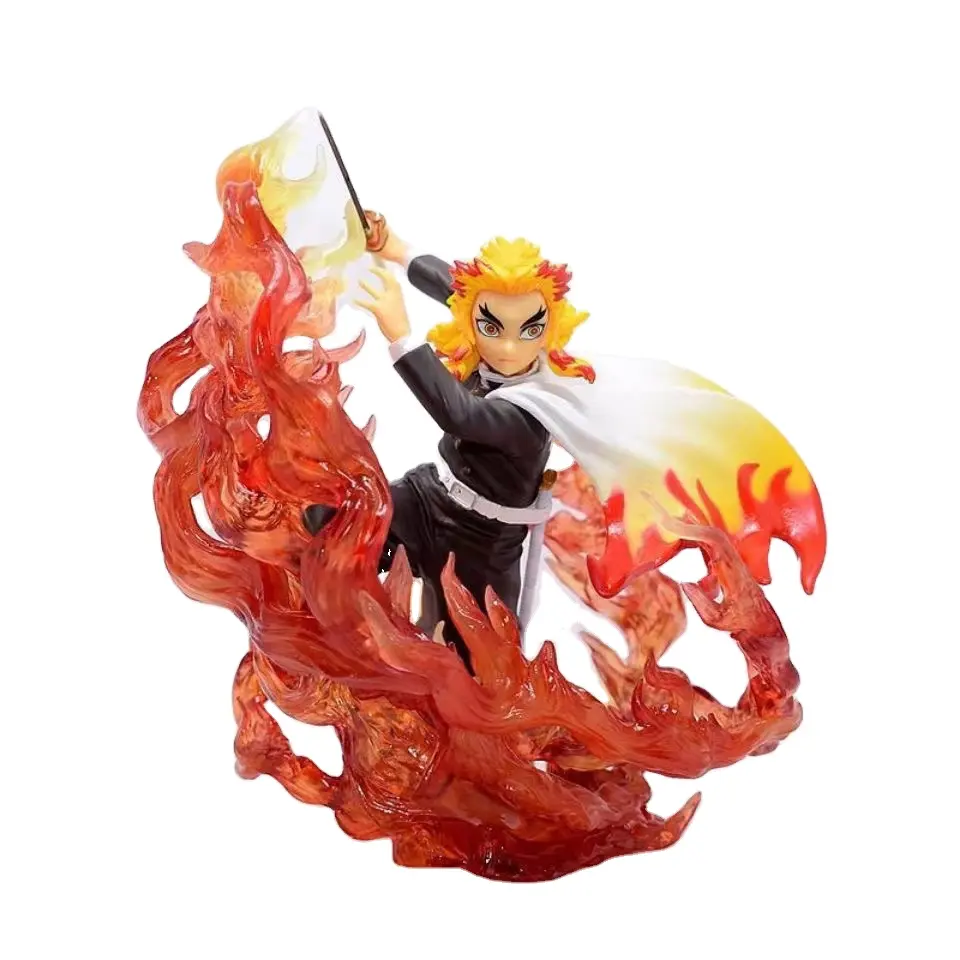 Japanese Anjuro Flame Breathing anime figure demon slayer kimetsu No yaoba pvc action figures free catalogue