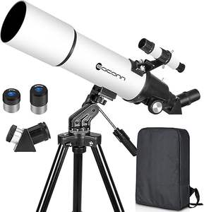 Teleskop Astronomi Profesional Solomark 80600-W dengan Lensa Objektif 80mm, Tabung Optik 600mm, dan Tripod Aluminium Alloy yang Dapat Disesuaikan - Product Image 1