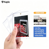 Kaplo 35PT - Estuche Magnético de Una Sola Pieza para Tarjetas Coleccionables, Esquinas Redondeadas, Estuche Rígido Transparente para Tarjetas Coleccionables