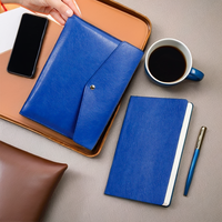 Carnet A5 en cuir PU souple recyclé avec élastique et reliure à anneaux, style imprimé