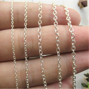 Cadenas de Cable Densas de Plata 925 Vintage de 1.2mm con Proceso Antideslustre, Cadena Rellena de Oro de 14K, Componentes Permanentes para Joyería - Product Image 2