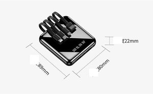 Mini 20000mAh USB Type C Power Bank External <b>Battery</b> with Built-in <b>Cable</b> for Mobile Phones Power Banks & Power Station - Product Image 2