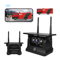 Caméra de recul sans fil à énergie solaire, caméra de recul magnétique 720P avec vision nocturne, rechargeable pour camion, camping-car, bus, aide au recul