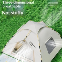 Carpa Automática para Exteriores, para 3-4 Personas, Doble o Individual, Protección Solar e Insectos, Impermeable 1000-1500mm, Lista para Usar, Tela Oxford
