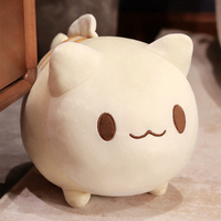 Peluche personnalisée en forme de chat avec rembourrage en coton PP, 100% polyester, vernissage UV, emballage en sac OPP, jouet en peluche anti-stress