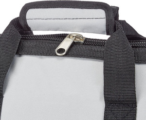 Durable Wear-Resistant Tool Storage Bag with Adjustable Shoulder Strap Portable Tool Organizer 16 in Black & Grey - Product Image 2