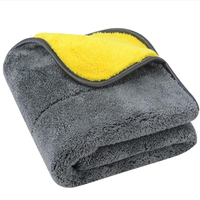Tangju 1000 gsm Deluxe double couche absorbante en peluche lavage de voiture serviette en microfibre nettoyage de voiture séchage