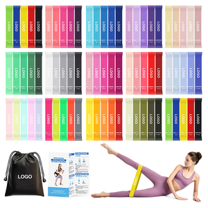 Colorful Latex Resistance <b>Bands</b> Set With Carry Bag For Fitness Training Adults Durable <b>Exercise</b> Loop <b>Bands</b> - Product Image 1
