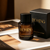 Botol Parfum Kosong Unik Hitam Mewah 100ml Botol Parfum Silinder Transparan Kaca Kosong Dengan Kotak
