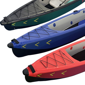 Personnalisable 2 personnes <span class=keywords><strong>K2</strong></span> bateau de pêche point de chute aviron Kayak canoë PVC Sports nautiques gonflables avec sièges détachables pagaies - Product Image 3