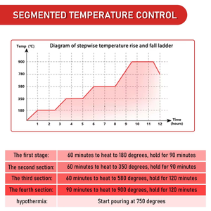 2-en-1 Control de temperatura Burnout horno molde yeso molde cera Burnout horno máquina - Product Image 6