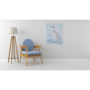 Peinture sur toile personnalisée faite à la main pour décoration de salon Art mural animaux Héron <span class=keywords><strong>cendré</strong></span> photos d'hôtel peintes à la main vente en gros - Product Image 4