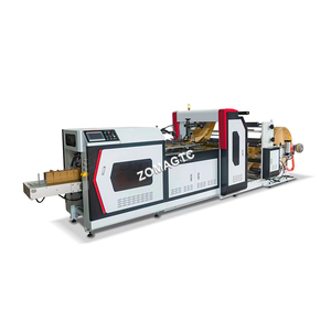 High-Speed Servo Motor Controlled V Bottom <b>Shopping</b> Bag Making Machine with <b>Window</b> <b>Sticker</b> for Kraft Paper Bag Production - Product Image 2