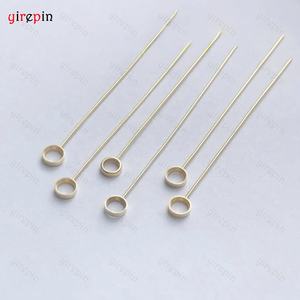 Bijoux permanents remplis d'or 14 carats équipés d'une broche de connexion à aiguille souple creuse circulaire de 3mm utilisée pour la production de bijoux de bricolage - Product Image 6